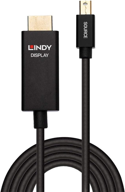 LINDY 40920 0.5m Aktives Mini DisplayPort an HDMI Adapterkabel mit HDR, 0.5m