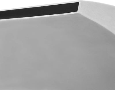 HOMIUSE Pool-Wasserfall Edelstahl 50x30x53 cm Silbern Wasserfall Brunnen Wasserfall Garten Wasserfal