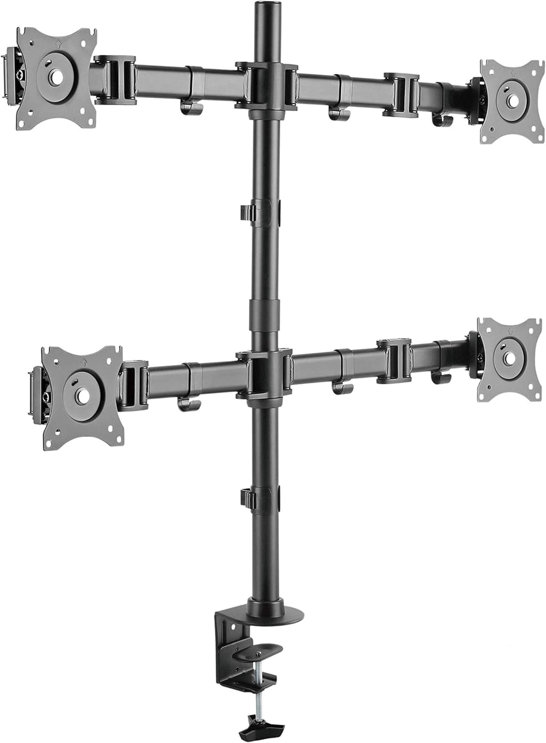 Quad 4 Fach Tischhalterung für LED und LCD Monitore bis 27 Zoll VESA 75x75 100x100 HALTERUNGSPROFI O