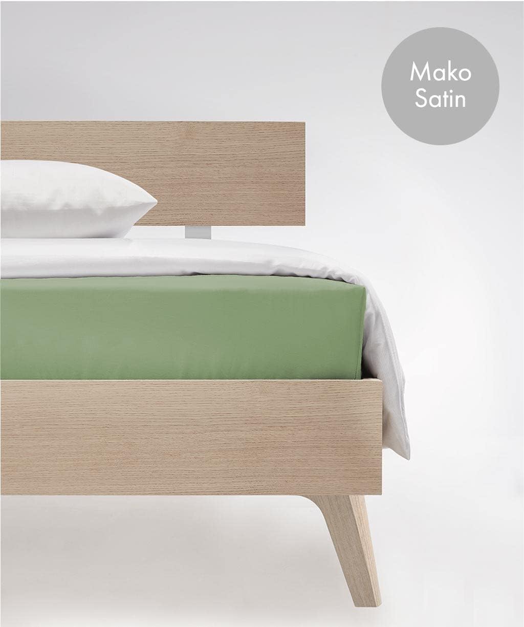 fleuresse L Uni-Colours-Bettlaken, Mako-Satin, Jadegrün, 220 x 260
