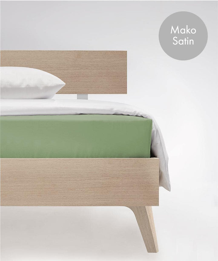 fleuresse L Uni-Colours-Bettlaken, Mako-Satin, Jadegrün, 220 x 260