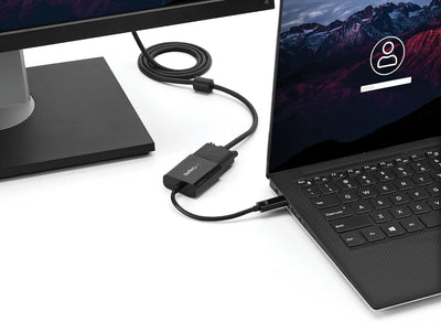 StarTech.com USB-C auf VGA Adapter - USB Typ-C zu VGA Video Konverter VGA Schwarz, VGA Schwarz