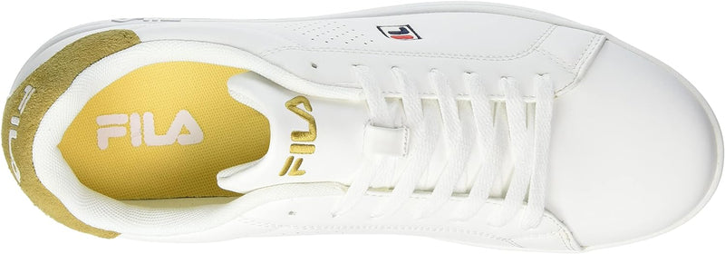 FILA Herren Crosscourt 2 F Sneaker 40 EU Schmal White Golden Cream, 40 EU Schmal White Golden Cream