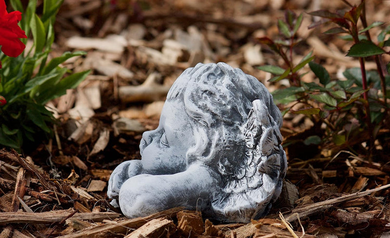 stoneandstyle Steinfigur Engel Büste, massiver Steinguss, Frost- und wetterfest bis -30°C