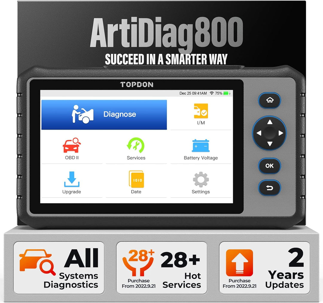 TOPDON OBD2 Diagnosegerät ArtiDiag800, Alle Systemdiagnosen&28 Servicefunktionen, Diagnosegerät auto