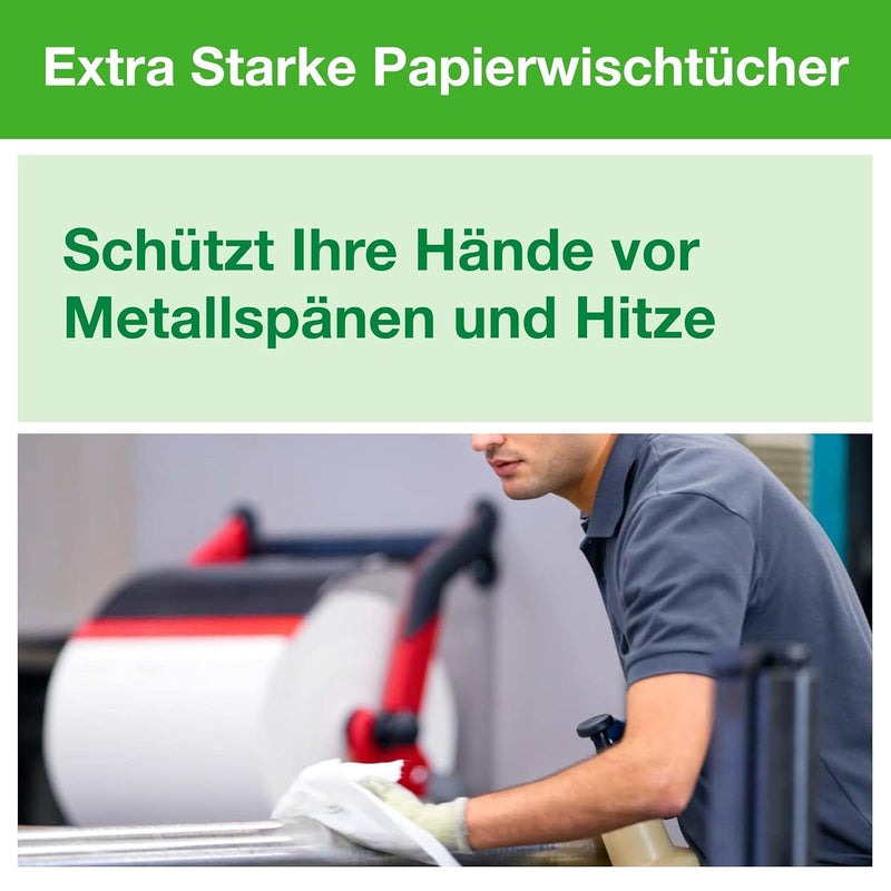 Tork Extra Starke Industrie Papierwischtücher Blau W1, Hohe Saugfähigkeit, 1 × 750 Blatt, 130080 1 x