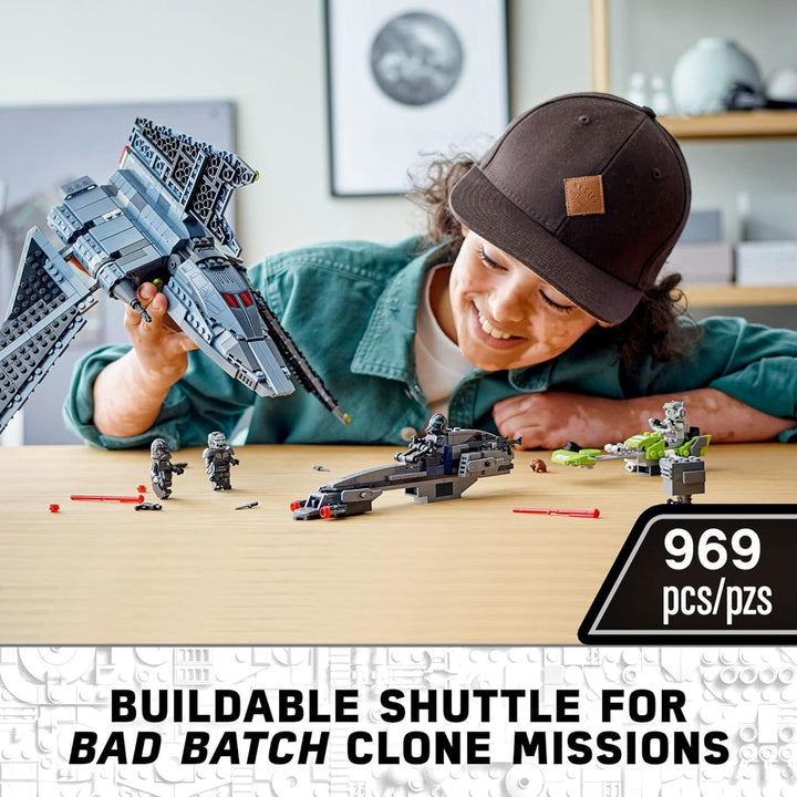 LEGO Star Wars The Bad Batch Attack Shuttle 75314 Awesome Toy with 2 Speeders Minifigures of Bad Bat
