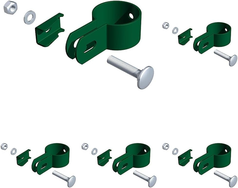 Alberts 563462 Endschelle | grün | für Pfosten-Ø 34 mm (Packung mit 5) für Ø 34 mm- Pfosten (Packung