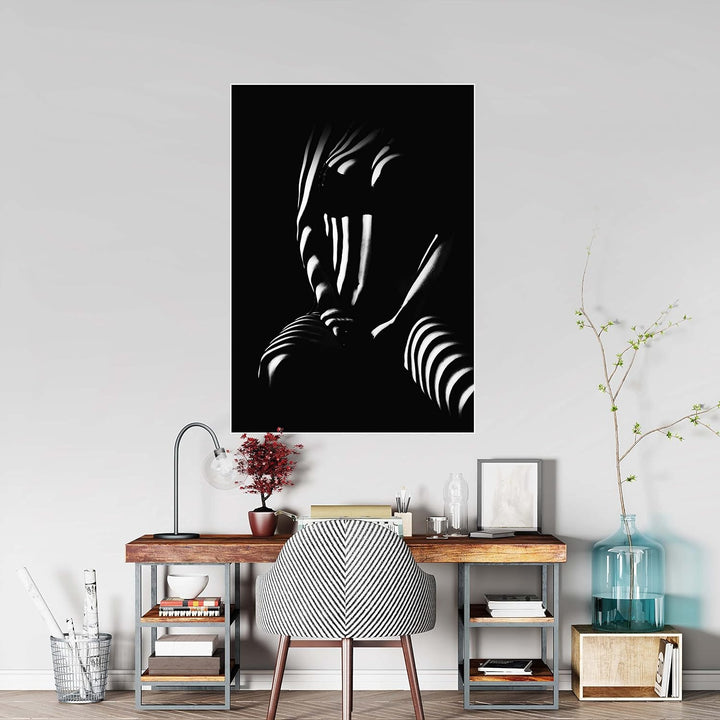 wandmotiv24 Poster als Wanddeko, Grösse 100x70cm, Frau, Körper, Licht, Moderne Wanddeko, Wandbilder,