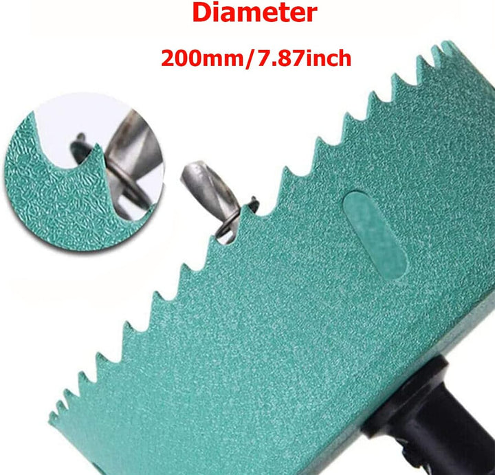 SagaSave 200 mm Bi-Metall Lochsäge mit Maislochbohrung, Lochschneider, robuster Lochschneider für Ho