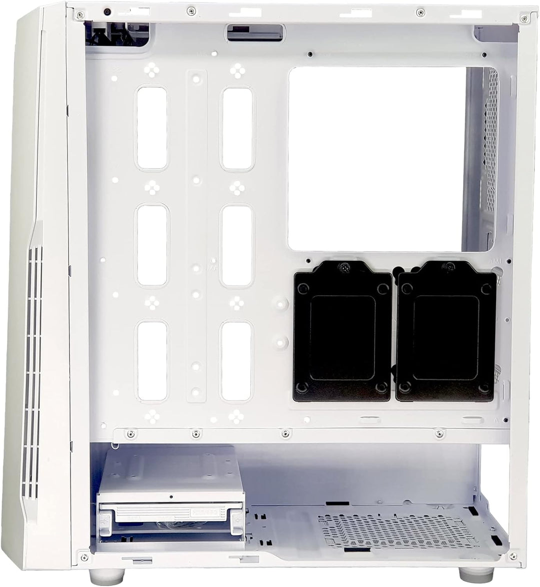Xilence Xilent Blade X512.W.RGB Gaming PC Gehäuse, RGB ATX Midi Tower, weiss/schwarz