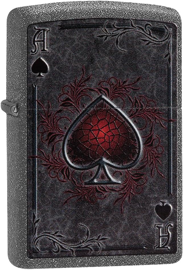 Zippo ACE Benzinfeuerzeug, Messing, Edelstahloptik, 1 x 6 x 6 cm