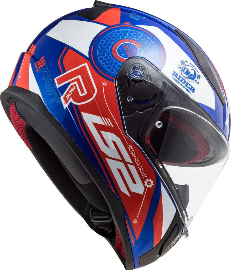 LS2 Integralhelm Motorrad Rapid Stratus blau weiss rot XXL XXL Blau / Weiss / Rot, XXL Blau / Weiss