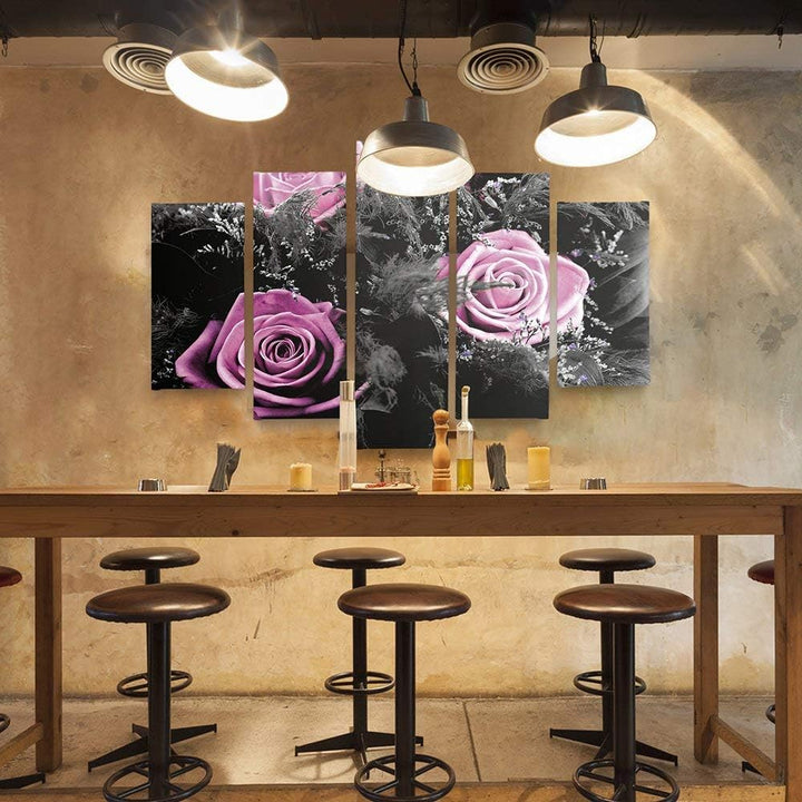 Feeby Frames, Leinwandbild, Bilder, Wand Bild - 5 Teile - Wandbilder, Kunstdruck XXL, Typ A, 300x140