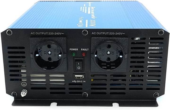 Spannungswandler Inverter 24V 2000/4000 Watt reiner SINUS incl. 7 m Fernbedienung