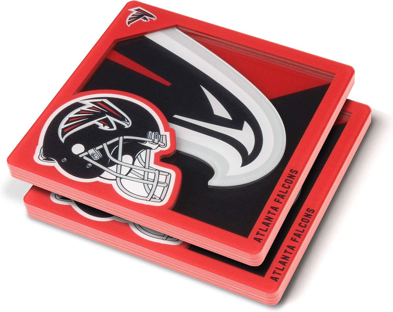 YouTheFan Logo-Serie Atlanta Falcons Untersetzer aus der 3D, Team-Farben, Einheitsgrösse 1 Atlanta F