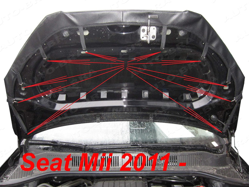 Auto-Bra AB3-00593 kompatibel mit Seat MII Bj. ab 2011 Haubenbra Steinschlagschutz Tuning Bonnet Bra