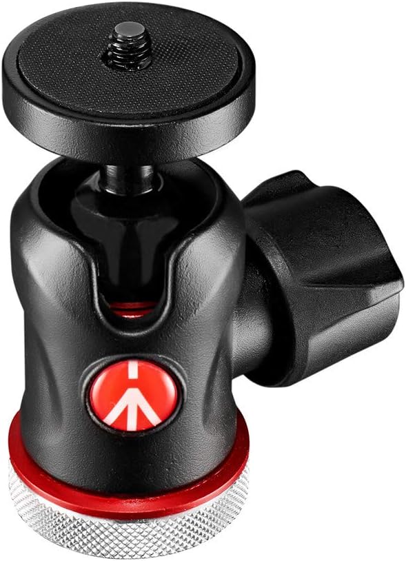 Manfrotto 492LCD Kugelkopf Micro (mit Blitzschuh für Monitor, LED, Mikrofon, Action-Kamera und Zubeh