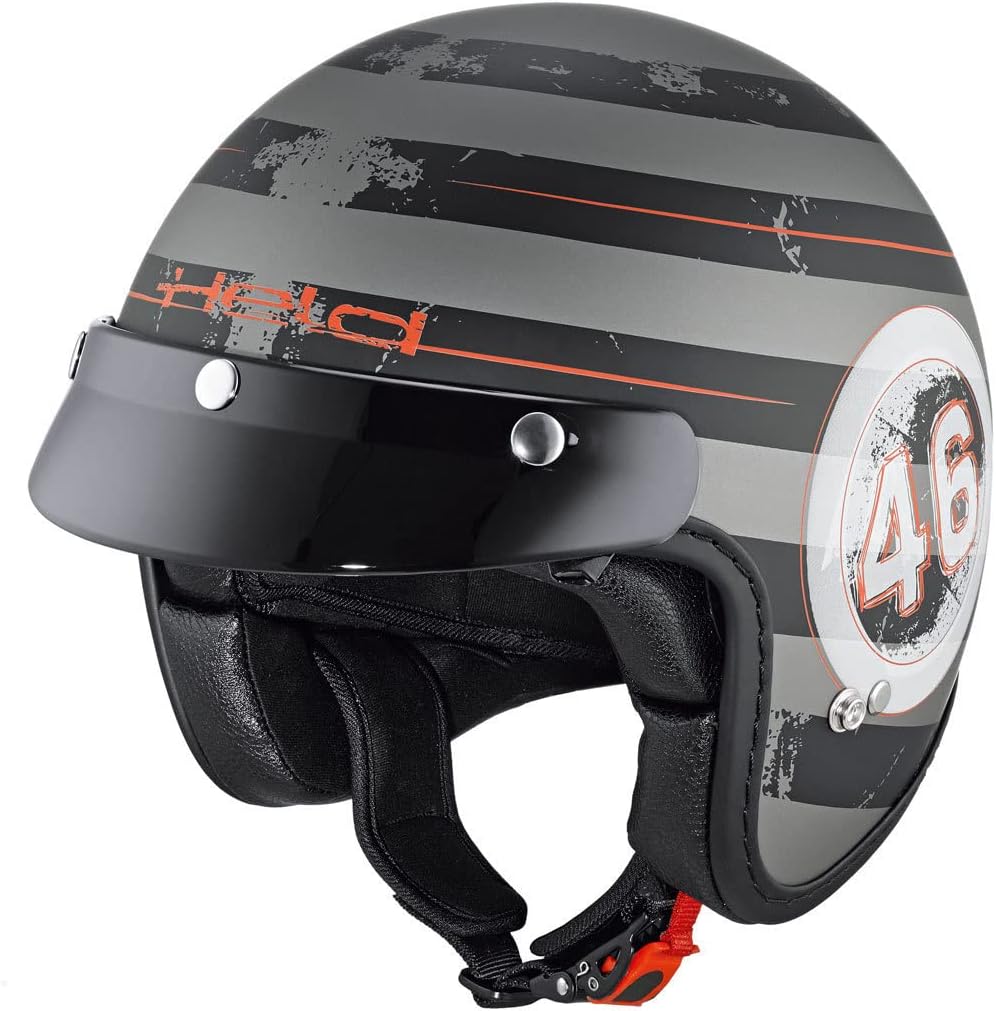 Held Black Bob Dekor Jethelm schwarz-grau XS, schwarz-grau XS