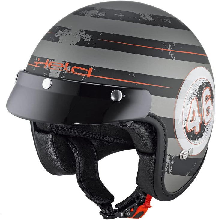 Held Black Bob Dekor Jethelm schwarz-grau XS, schwarz-grau XS