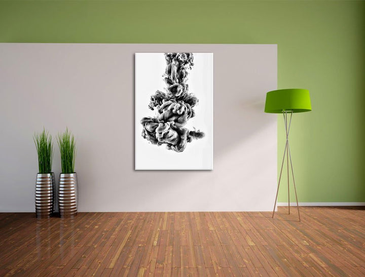 Pixxprint Monocrome, Abstrakt Art, Bunter Qualm, Format: 100x70 auf Leinwand, 100x70