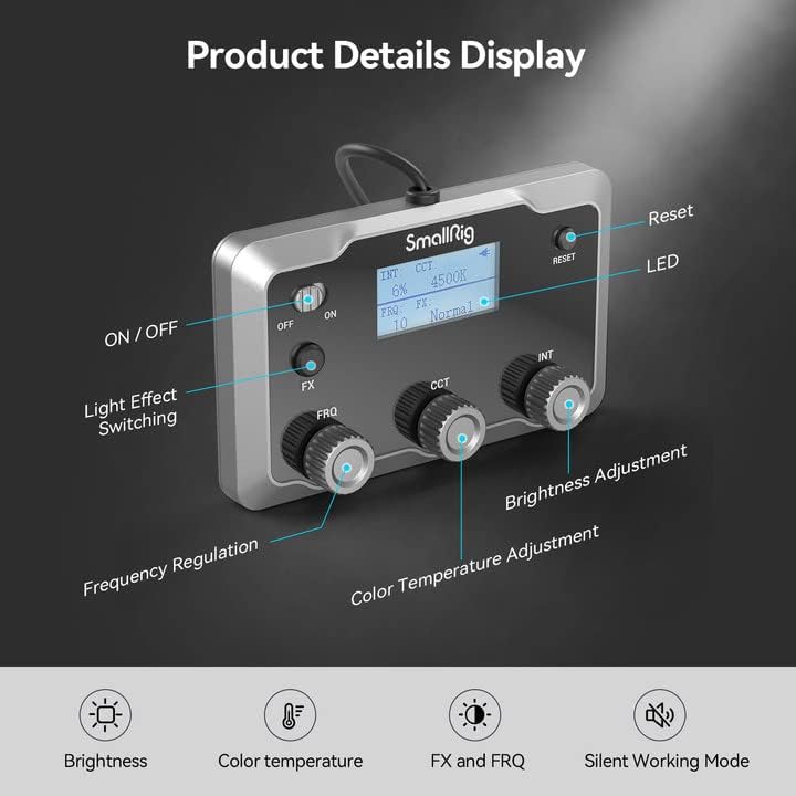 SMALLRIG RC 350 / RC 450 COB LED Video Light Control Panel - 3980
