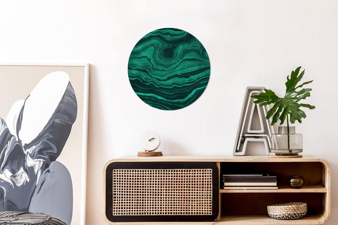 MuchoWow Wandbild Rund Wanddeko Deko Wohnzimmer Bilder 30x30 cm Achat - Edelsteine - Geode, 30x30 cm