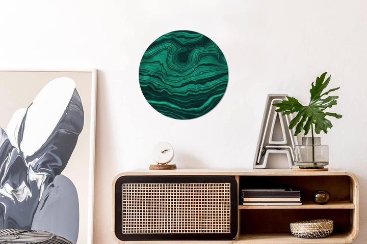 MuchoWow Wandbild Rund Wanddeko Deko Wohnzimmer Bilder 30x30 cm Achat - Edelsteine - Geode, 30x30 cm