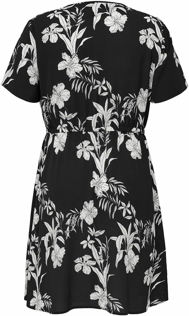 ONLY Carmakoma Female Kleid Curvy Wickeleffekt 48Black
