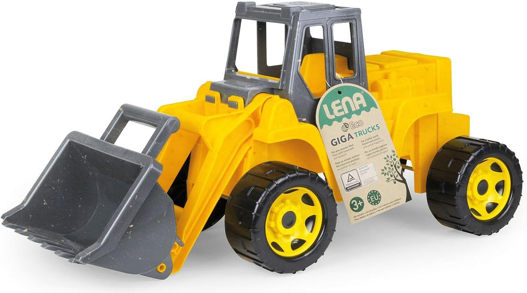 Lena 02218 - Eco GIGA Trucks Aufsitz-Schaufellader, Starke Riesen Radlader Bagger zum Draufsitzen, B