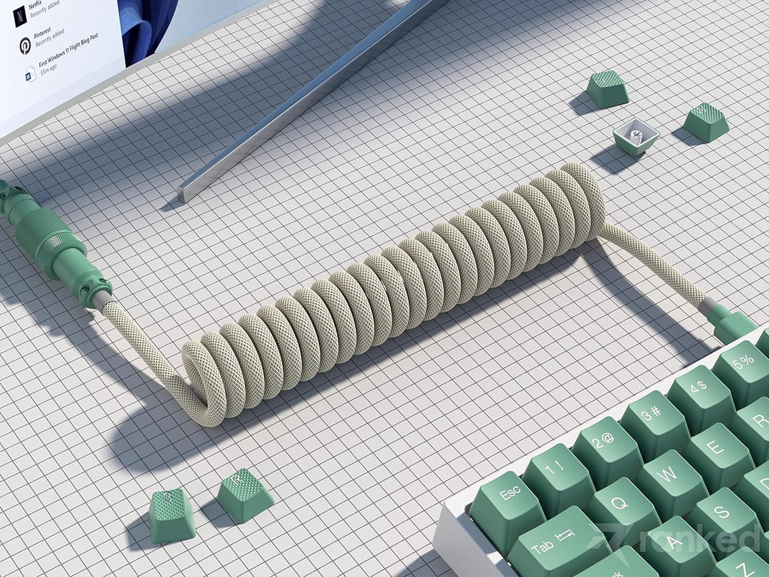 Ranked Coiled Cable | Handgefertigtes Double-Sleeved Geflochtenes Kabel | USB Typ C auf A | 5-Pin Av