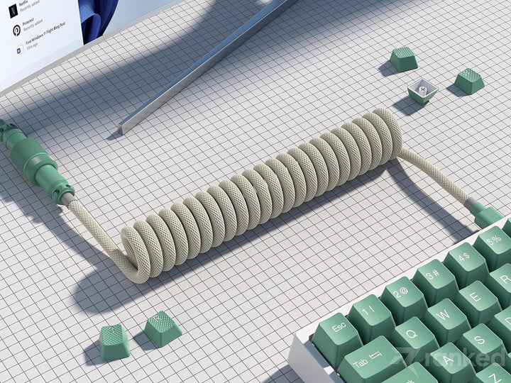 Ranked Coiled Cable | Handgefertigtes Double-Sleeved Geflochtenes Kabel | USB Typ C auf A | 5-Pin Av