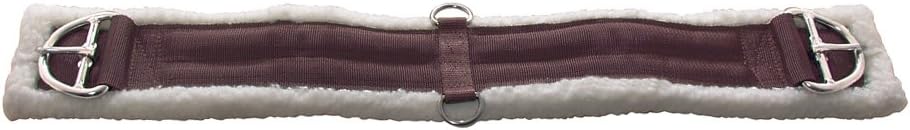 PFIFF Westernsattelgurt mit Fell, braun, 50 cm, 005260-50-50 50 cm Braun, 50 cm Braun