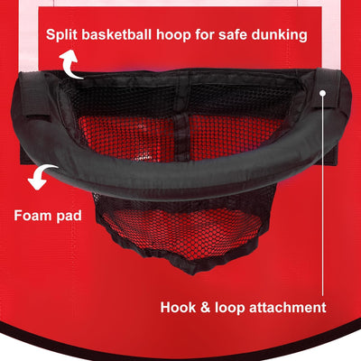 Trampolin Basketballkorb, Abreissrand zum Eintauchen TrampolinBasketballaufsatz mit Mini Basketbälle