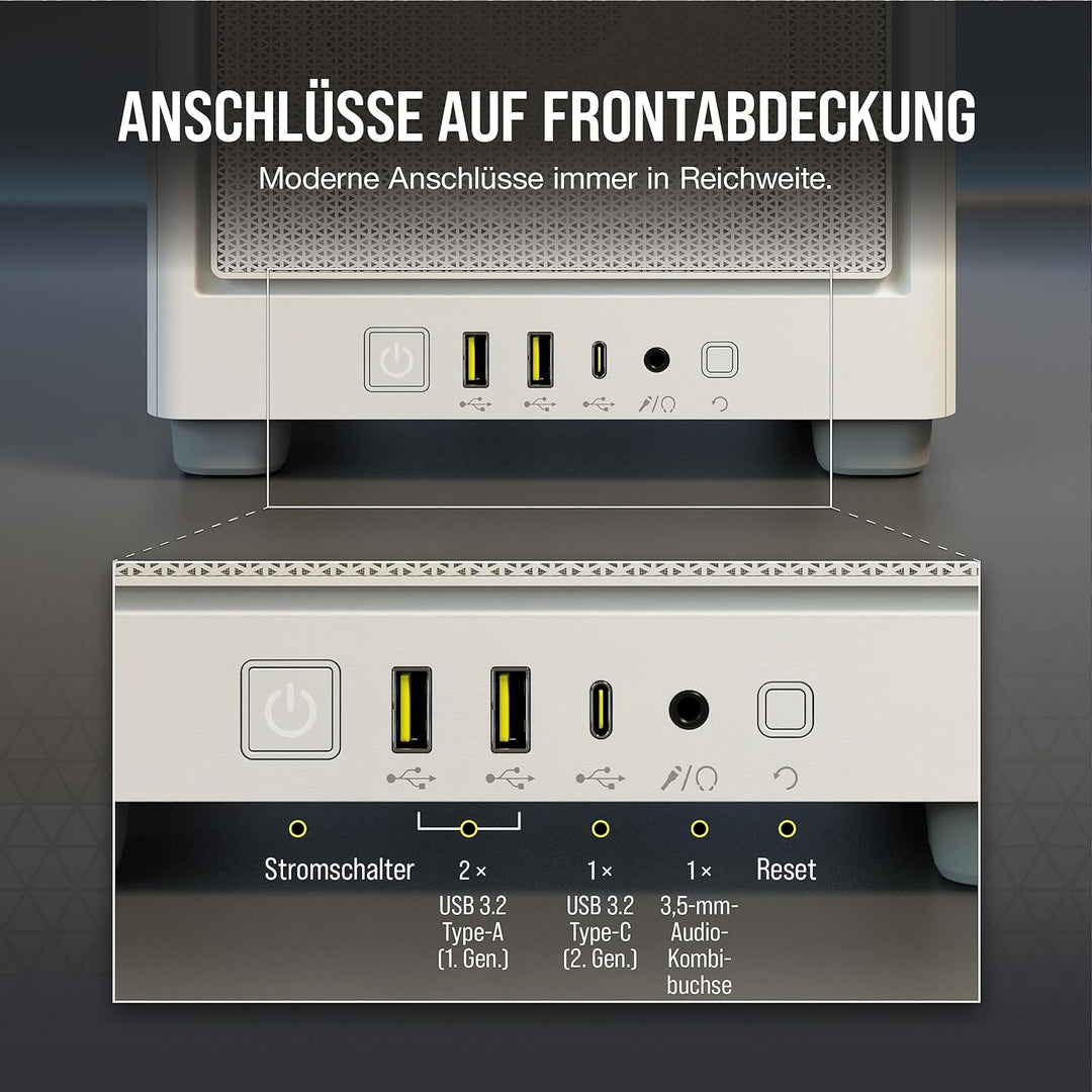 Corsair 2000D Airflow PC-Gehäuse Mini ITX – Format Mini ITX – Platten aus Netzstahl – DREI GPU-Steck