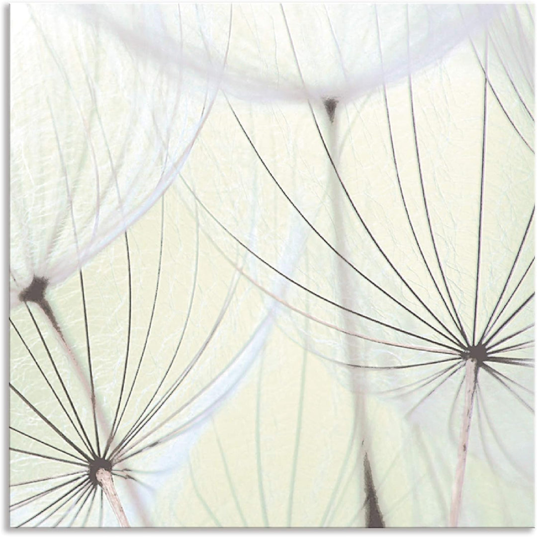 ARTland Spritzschutz Küche aus Alu für Herd Spüle 60x60 cm (BxH) Küchenrückwand mit Motiv Blume Pust