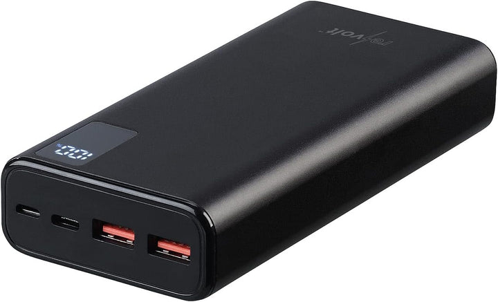revolt Powerbank 12V: USB-Powerbank, 20.000 mAh, USB-C PD, Display, Metall, QC3.0, 3 A, 20 W (Powerb