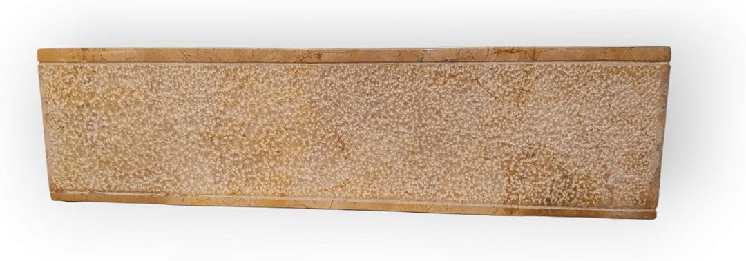 Naturstein Waschbecken beiger Marmor - 50x35 cm Aufsatz Waschschale - Heller Marmor Aufsatzwaschbeck