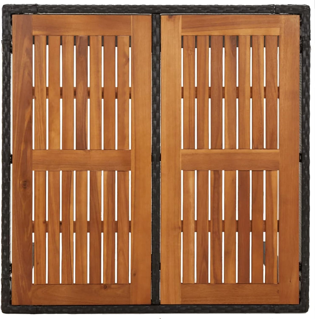 Tidyard 3-TLG. Bistro-Set mit 2 Sessel Poly Rattan | Balkonset mit Auflagen und Kissen | Garten Loun