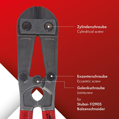 Bolzenschneider 920 mm | STUBAI Metallschneider für die Metallbearbeitung, zum Schneiden von Baustah