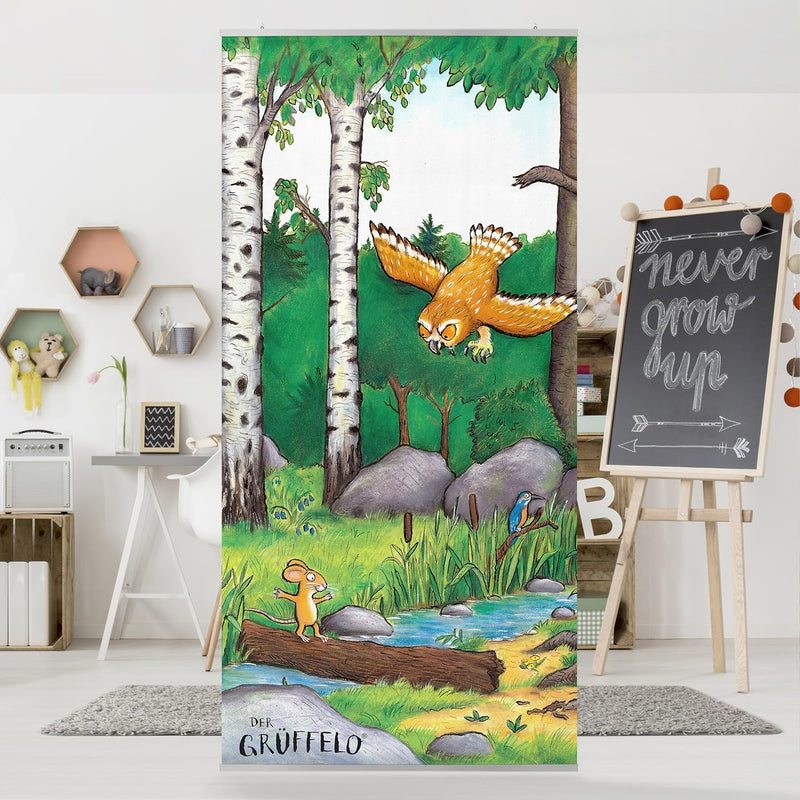 Bilderwelten Raumteiler Grüffelo Kids Die Maus trifft die Eule 250x120cm ohne Halterung, ohne Halter