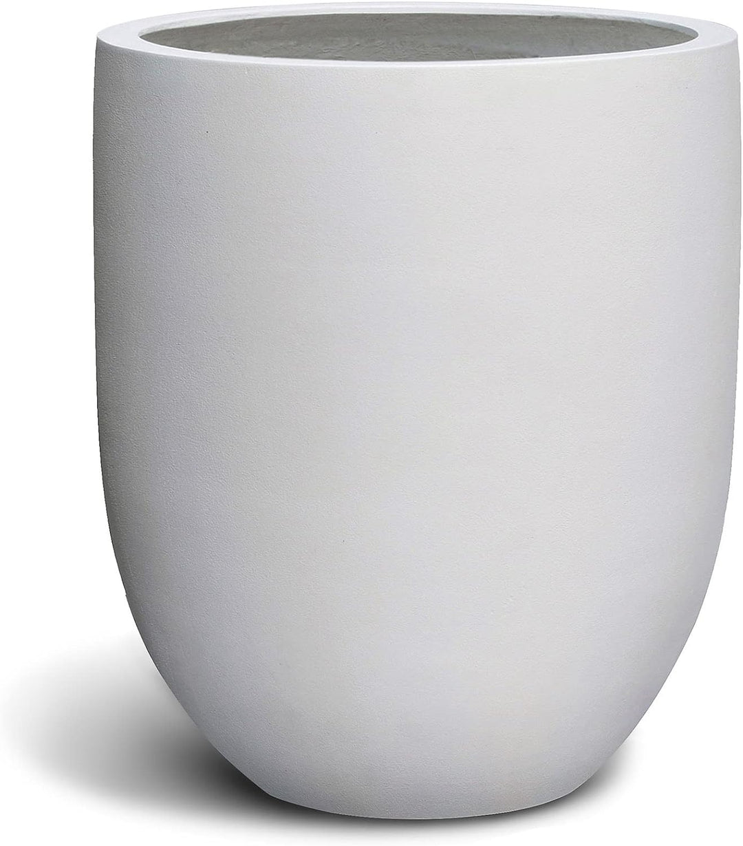 ESCHBACH® Pflanzkübel Tall Egg Pot 40 Weiss Rund * 40 x 47 x 47 cm * 10 Jahre Garantie 40x47x47, 40x
