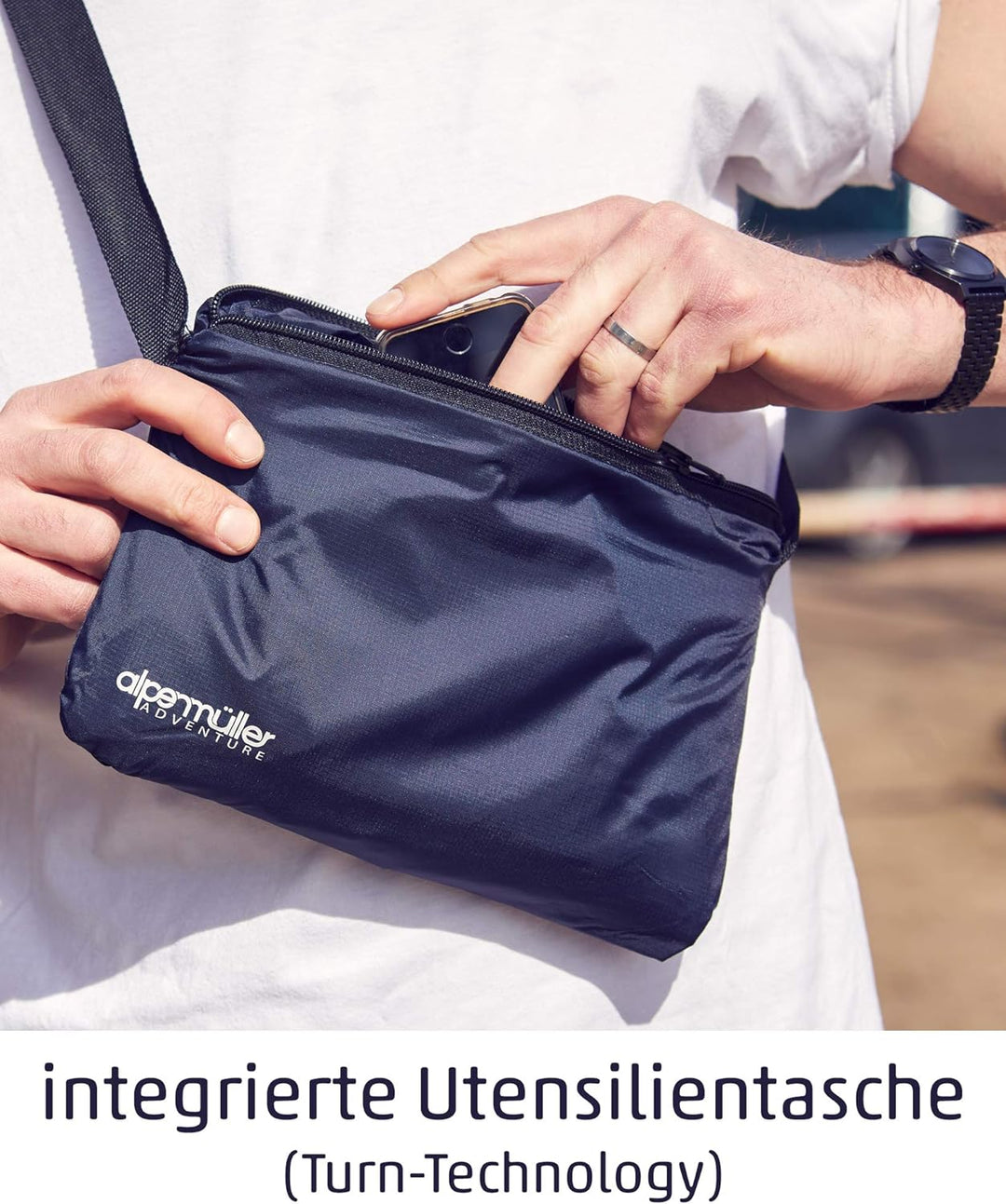 alpenmüller® Regenponcho Fahrrad Damen Herren Regencape | Der Testsieger für Outdoor Ausrüstung + Ca