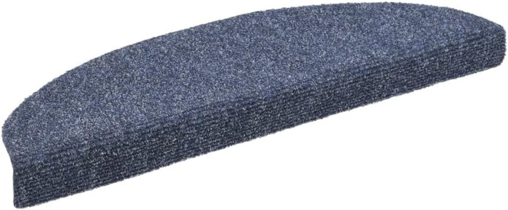 homiuse 15-TLG Selbstklebende Treppenmatten Nadelvlies 65x21x4 cm Blau Treppenstufen Matten Modern S