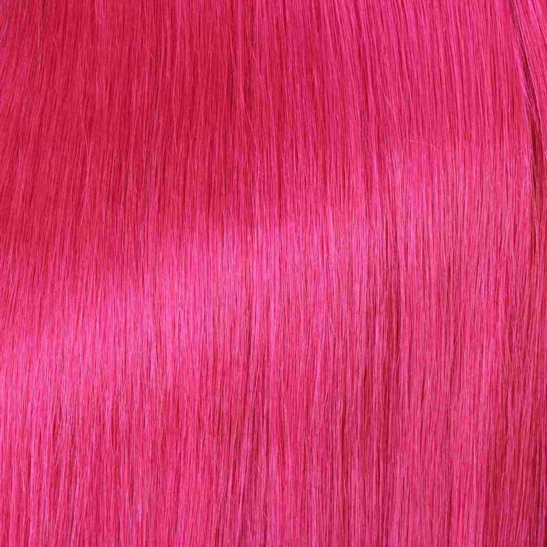 hair2heart Tape Extensions Echthaar Gewellt - 20 Tapes 2.5g 50cm Pink 20 Strähnen 50cm #Pink, 20 Str