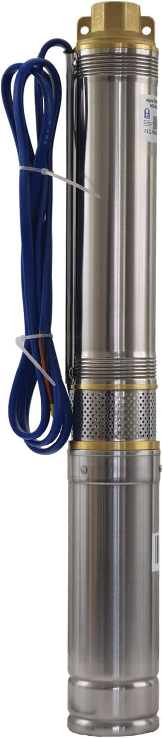 Agora-Tec® 3 Zoll Tiefbrunnenpumpe Brunnenpumpe SOLAR DC 24 V Gleichspannung Tauchpumpe mit max.: 1,
