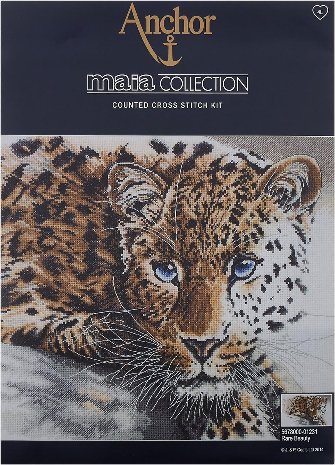 Anchor Maia Collection Kreuzstich-Set, 100% Baumwolle, Mehrfarbig, 45x60cm Rare Beauty, Rare Beauty