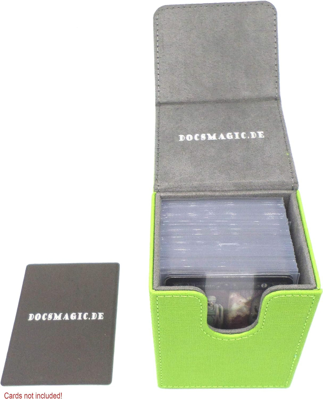 docsmagic.de Premium Magnetic Tray Long Box Light Green Small + 2 Flip Boxes - Hellgrün Small + 2 Fl