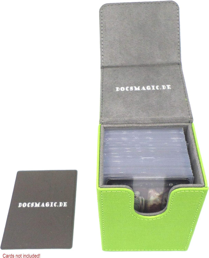 docsmagic.de Premium Magnetic Tray Long Box Light Green Small + 2 Flip Boxes - Hellgrün Small + 2 Fl