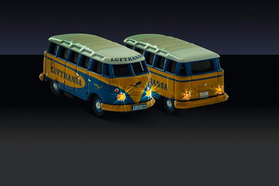 Carson 500504134 500504134-1:87 VW T1 Samba Bus Lufthansa RTR Fahrfertiges Modell, 2.4 GHz Fernsteue